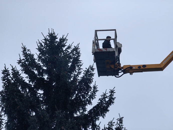 Vánoční strom na Staroměstském náměstí.
