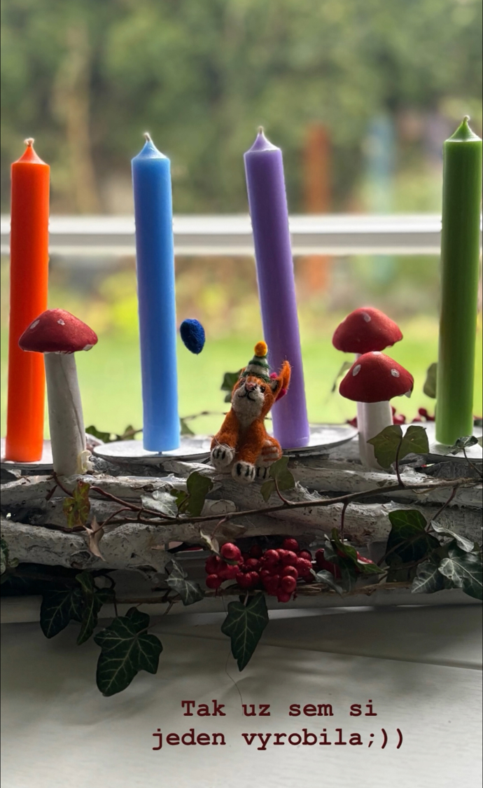 Anna Geislerová vyrobila věnec. 