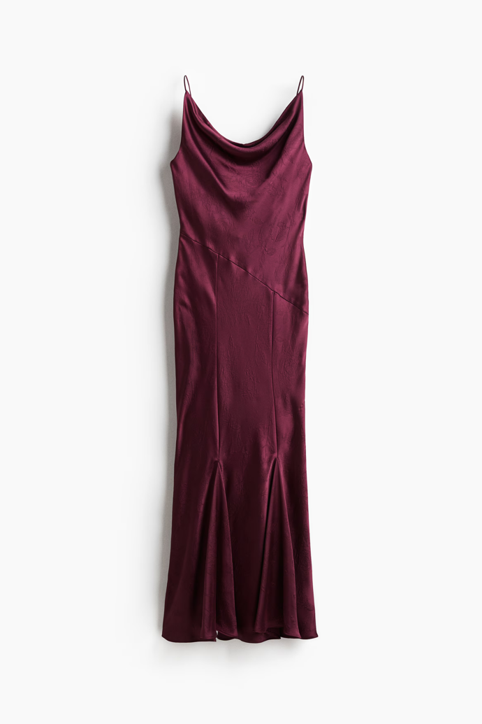 Saténové šaty slip dress, H&M, 1459 Kč