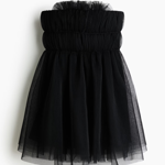 Tylové šaty bandeau, H&M, 1239 Kč