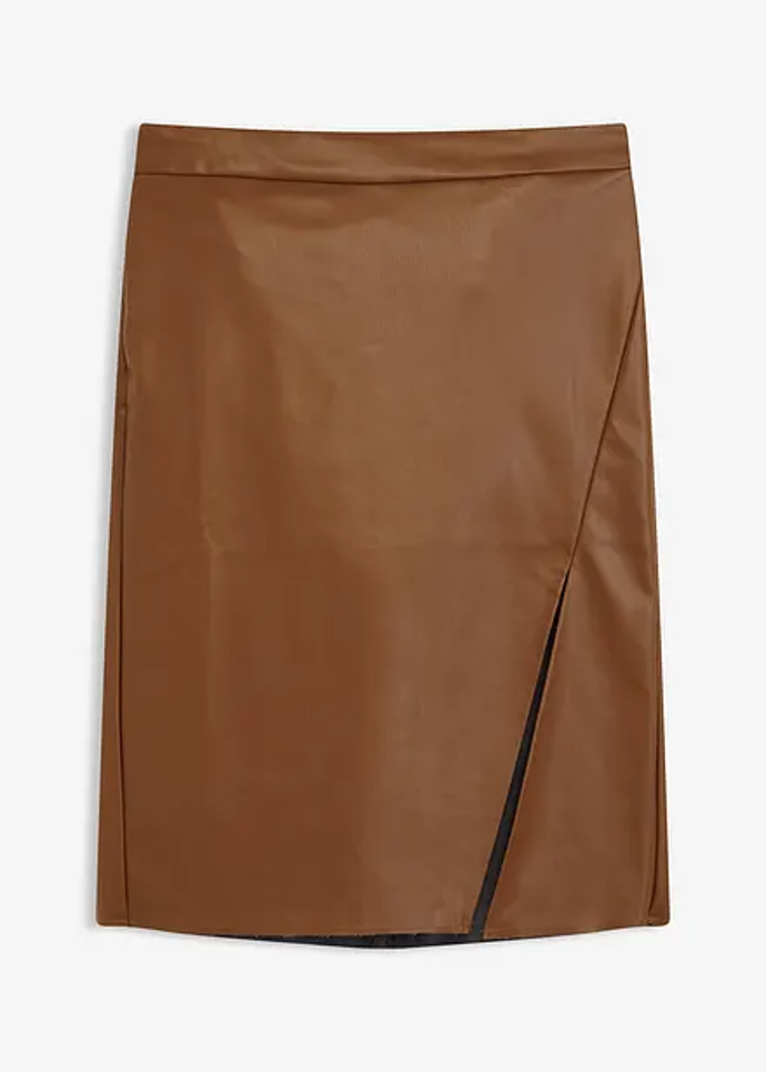 Pouzdrová sukně z umělé kůže, Bonprix, 699 Kč