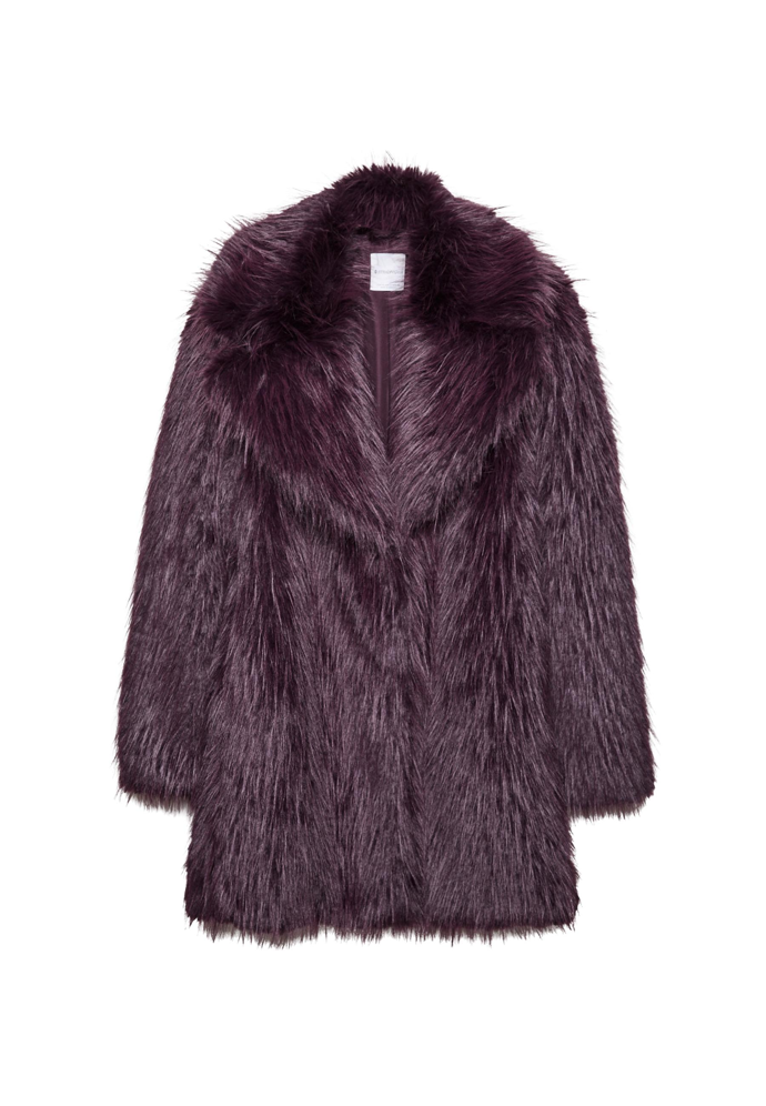 Kabát z umělé kožešiny, Stradivarius, 1999 Kč