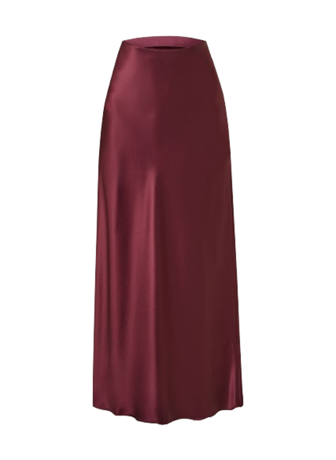 Elegantnímu podzimní outfit se letos neobejde ani bez saténové sukně. Tento model je od darling harbour a vyjde na 2000 Kč.