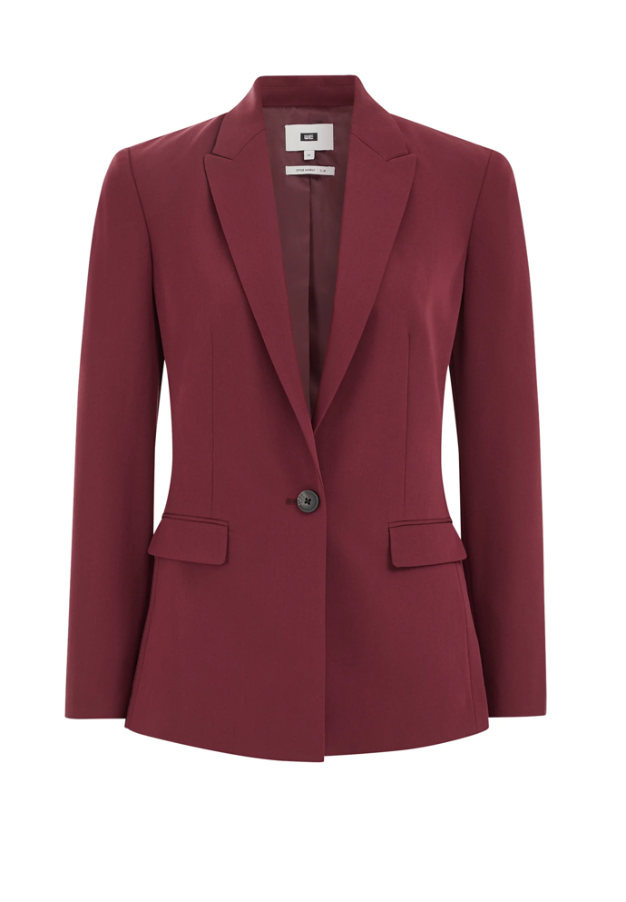 Podzimnímu outfitu nesmí chybět sako.Tento kousek prodává značka WE Fashion za 2089 Kč.