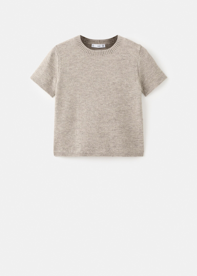 Pletený svetr s krátkým rukávem, Mango, 899 Kč