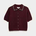 Zdobený zkrácený kardigan s vlnou, Marks&Spencer, 1299 Kč