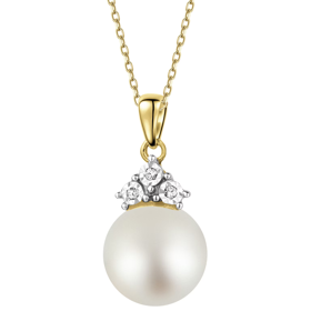 Zlatý přívěsek s diamanty a perlou, Apart, 6090 Kč
