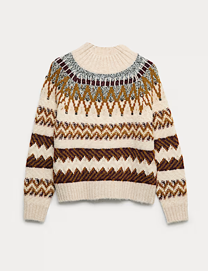 Zdobený svetr s obsahem vlny, Marks&Spencer, 1 999 Kč