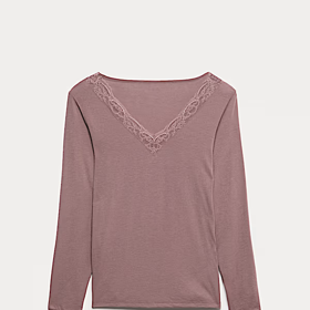 Termo top s dlouhým rukávem z modalu a kašmíru, Marks&Spencer, 999 Kč