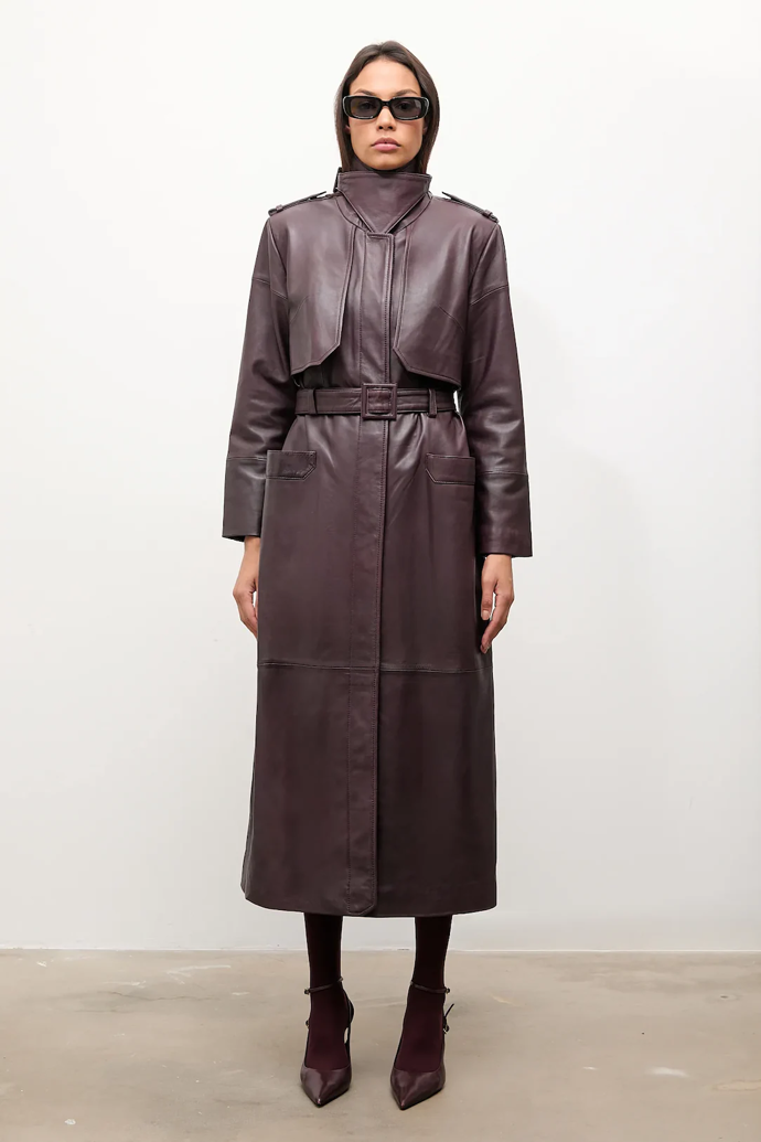 Kožený trenčkot, Answear.LAB, 9899 Kč