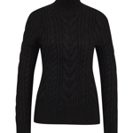 Aby váš černý outfit nebyl nudný, vsaďte na svetr se strukturovanými detaily. Má je třeba i tento rolák od značky Orsay za 999 Kč.