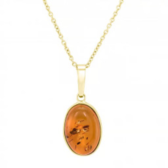 Zlatý přívěsek s jantarem, Eppi, 16 430 Kč