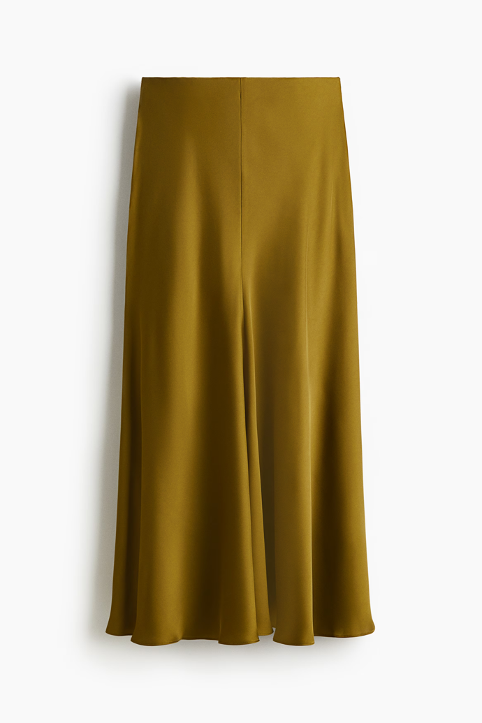 Saténová maxi sukně, H&M, 859 Kč