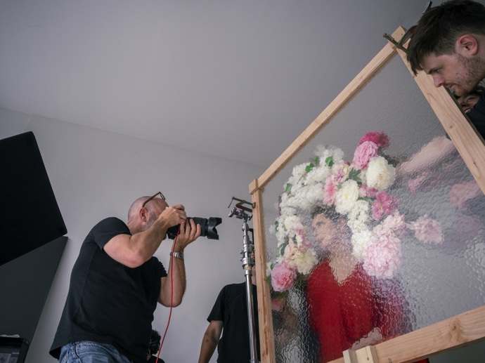 Isabella Rossellini během focení nového kalendáře Pirelli.