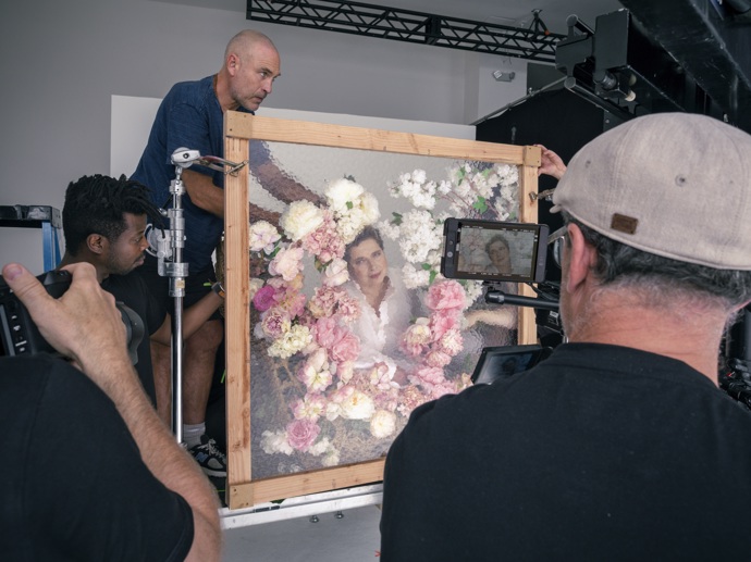 Isabella Rossellini během focení nového kalendáře Pirelli.