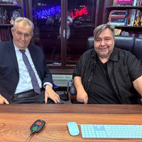 Luboš Xaver Veselý s Milošem Zemanem.