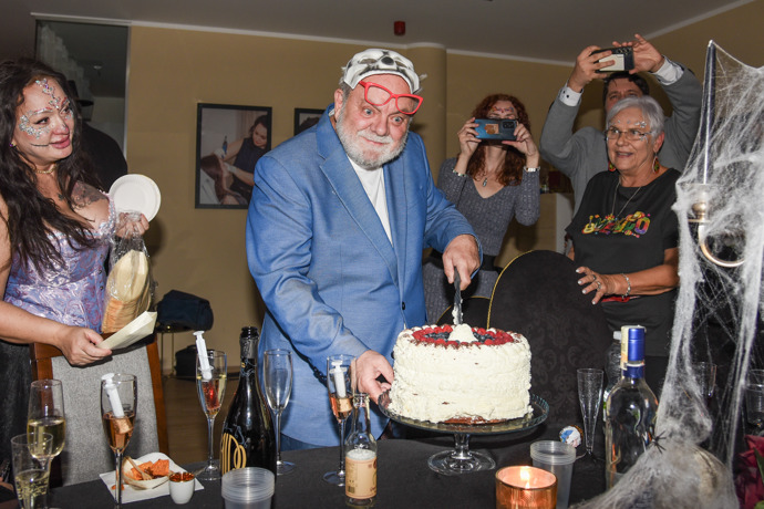 Václav Upír Krejčí slavil dodatečně 70. narozeniny. 