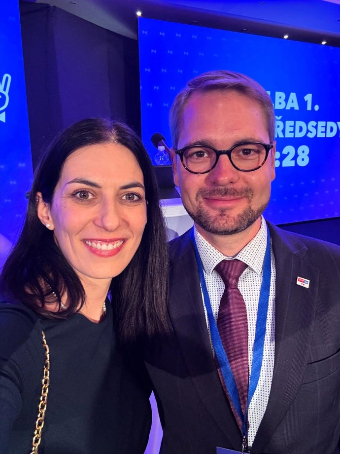 Matěj Ondřej Havel s Markétou Pekarovou Adamovou. 