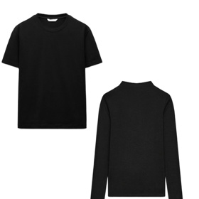 Začněme skládáním základního šatníku, který vám ulehčí ranní tvorbu outfitů. Jako první sem patří basic top s krátkým či dlouhým rukávem.