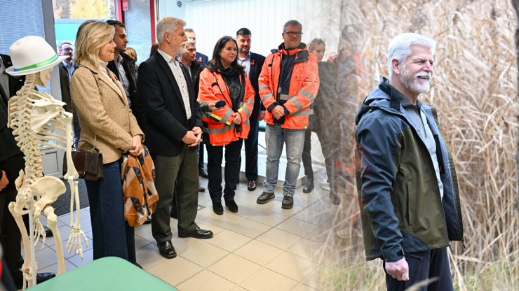 REPORTÁŽ: Petr Pavel jako správný zálesák. Procházka bažinami, startování vláčku a rýpanec do Babišovy vlády 