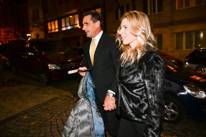 Roman Šebrle přišel na party Primy v doprovodu partnerky.
