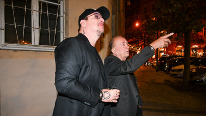 FOTO: Petr Janda vyprávěl Krausovi historku.