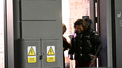 FOTO: Krajčo se ženou při odchodu.