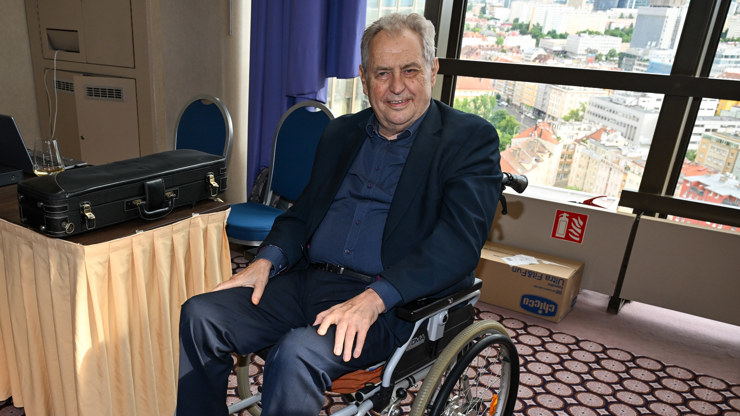Miloš Zeman byl v dobré náladě.