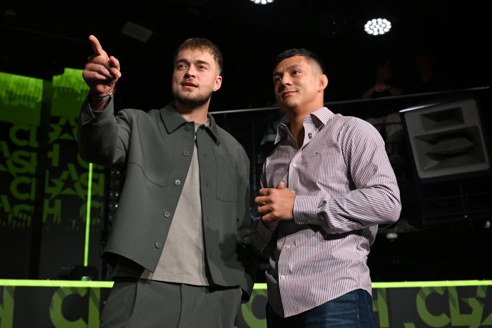 VláďaVideos s Tomášem Linh Le Sym na tiskové konferenci Clashe 14.