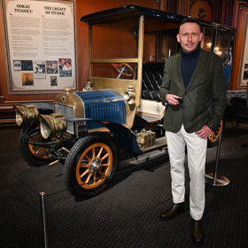 Jan Tuna na výstavě Titanic.