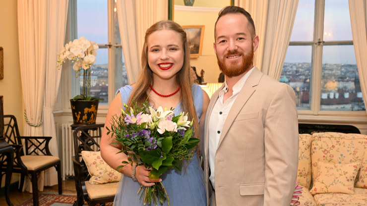 Martina Ptáčková se svým partnerem, který je z Francie. 