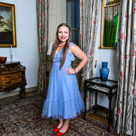 Martina Ptáčková na britském velvyslanectví. 