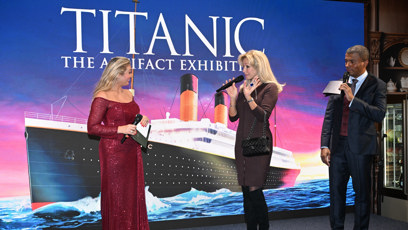 FOTO: Kateřina Brožová na otevření výstavy Titanicu.