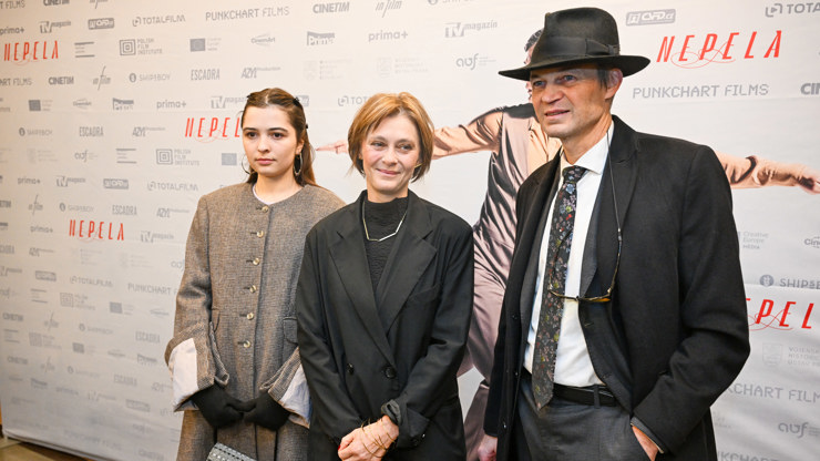 Klára Pollertová-Trojanová s bratrem Lukášem Pollertem a jeho dcerou Emmou.