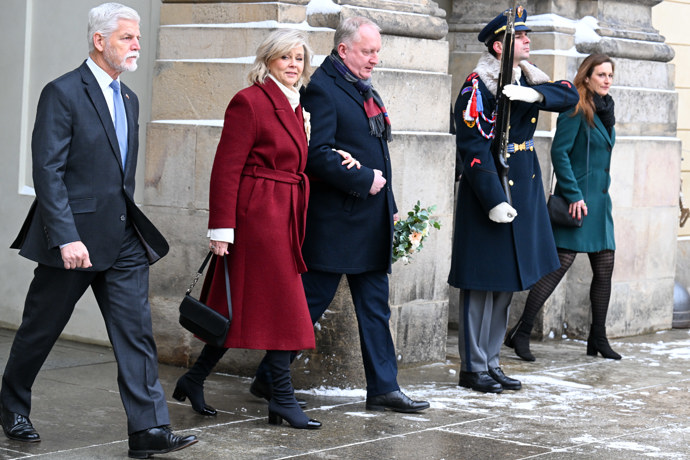Petr Pavel a Eva Pavlová na Hradě přijali návštěvu.