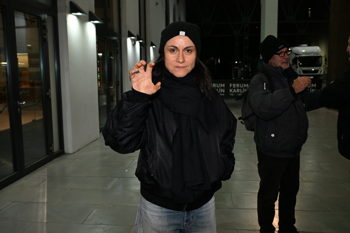 Jedna z vystupujících Lenka Dusilová. 