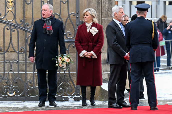 Petr Pavel a Eva Pavlová na Hradě přijali návštěvu.