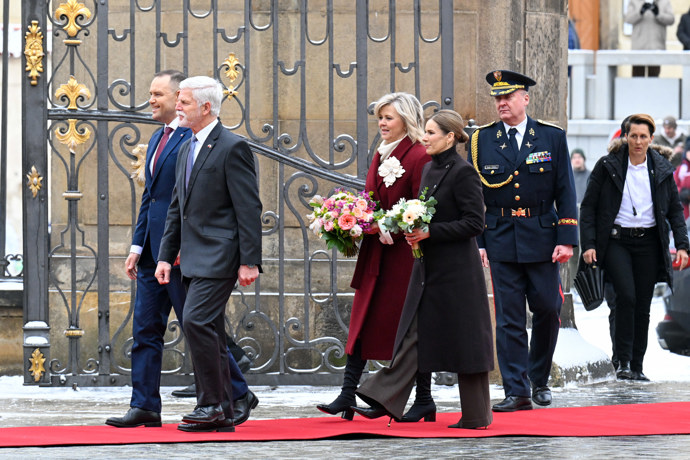 Petr Pavel a Eva Pavlová na Hradě přijali návštěvu.