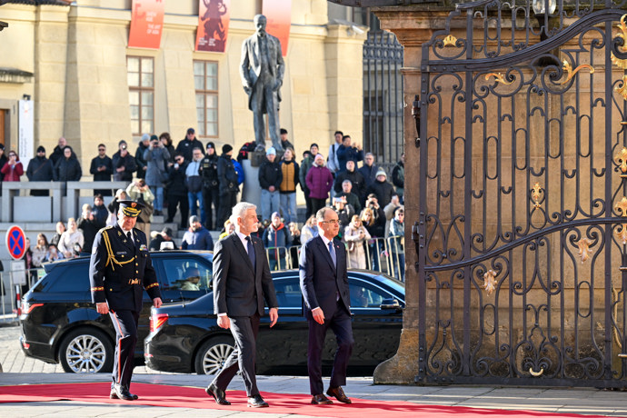 Petr Pavel přivítal na Hradě svůj albánský protějšek.