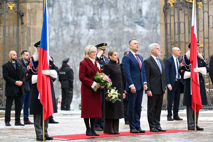 Petr Pavel a Eva Pavlová na Hradě přijali návštěvu.