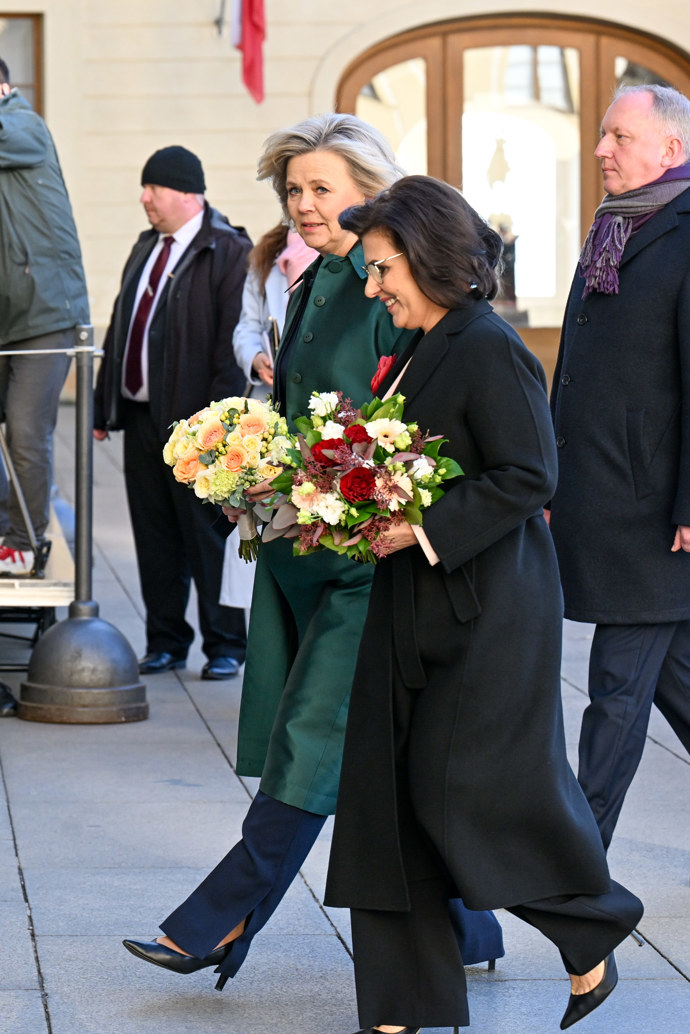 Petr Pavel a Eva Pavlová přivítali na Hradě albánského prezidenta a jeho choť.