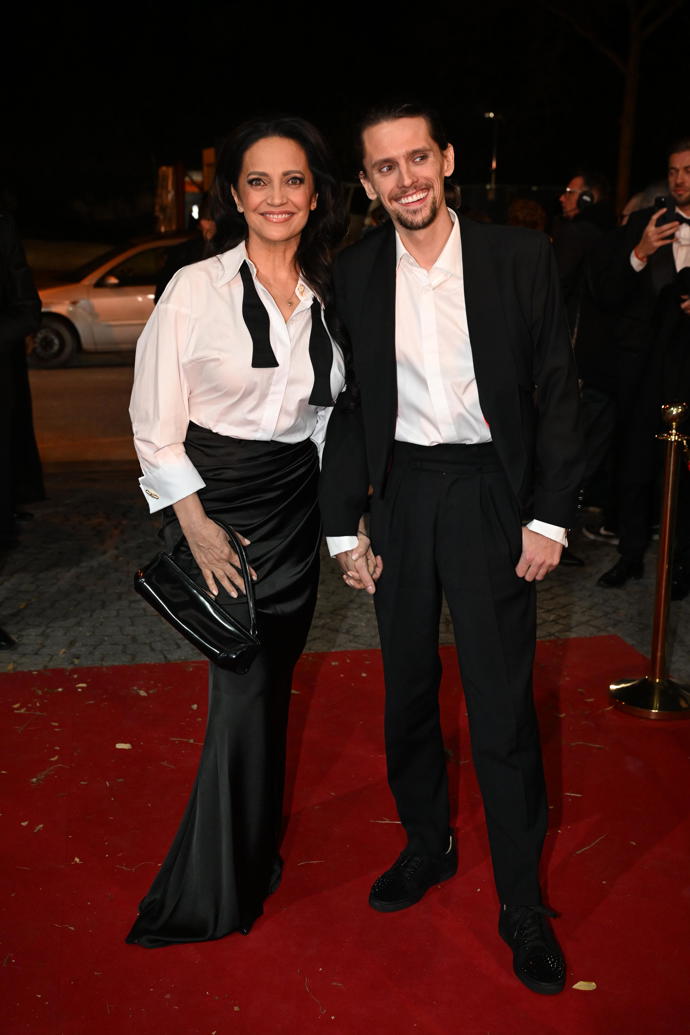 Lucie Bílá dorazila v doprovodu syna Filipa. 