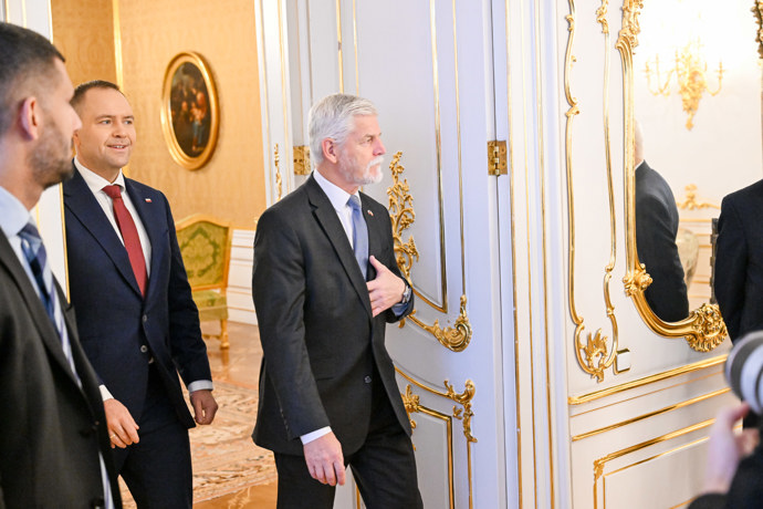 Petr Pavel a Eva Pavlová na Hradě přijali návštěvu.