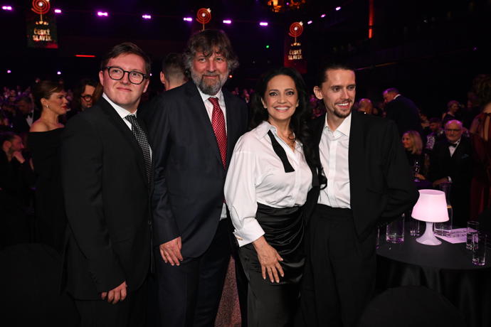 Lucie Bílá a Petr Malásek se syny. 