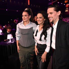 Lucie Bílá se svým synem Filipem a Ewou Farnou. 