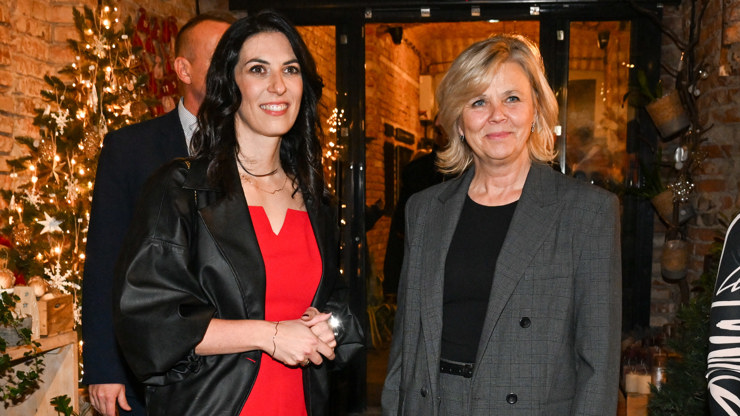 Markéta Pekarová Adamová s Evou Pavlovou na křtu knihy.