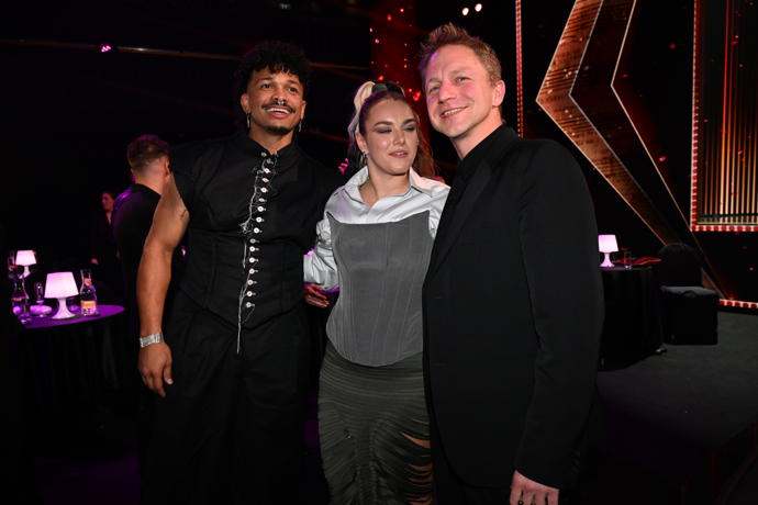 Ewa Farna s Tomášem Klusem a Benem Cristovaem. 