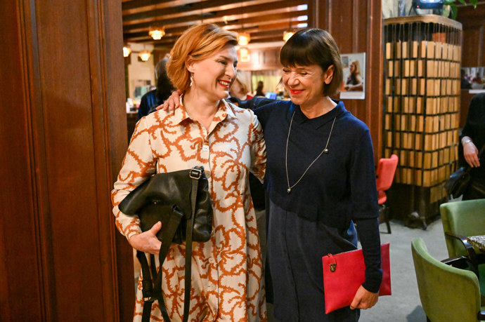 Andrea Bartošková a Lenka Krobotová se skvěle bavily.