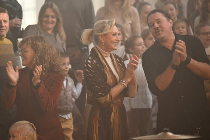 Helena Vondráčková při natáčení videoklipu.