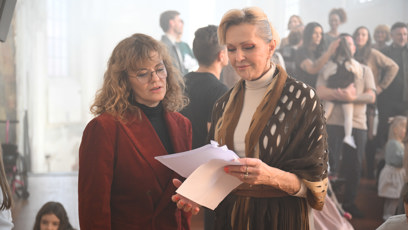 FOTO: Helena Vondráčková a Marta Jandová během příprav.